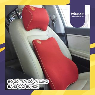 Bộ gối tựa đầu và tựa lưng cao su non