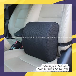 Đệm tựa lưng gel cao su non có đai cài