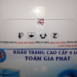 Khẩu trang 4 lớp toàn gia phát .$ 10 hộp/350,000.