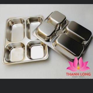 Khay cơm inox 4 ngăn giá rẻ