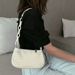 Túi đeo chéo dập vân da rắn thời trang cực xinh D857