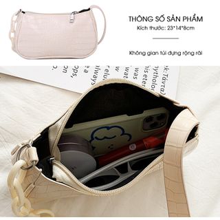 Túi đeo chéo dập vân da rắn thời trang cực xinh D857