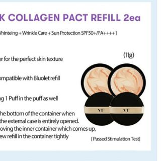 VT COSMETICS] Blueolet Collagen Pact + Skin care Set / cream essence pact puff liptint balm