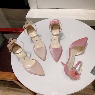 Giày sandal cao gót lụa
