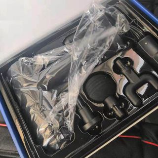 Máy massage cầm tay 4 đầu 6 chế độ Fascial Gun trị nhức mỏi mai gáy, đau nhức căng cơ
