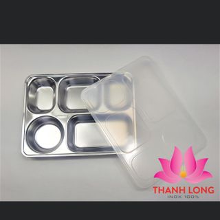 Khay cơm inox 5 ngăn 304