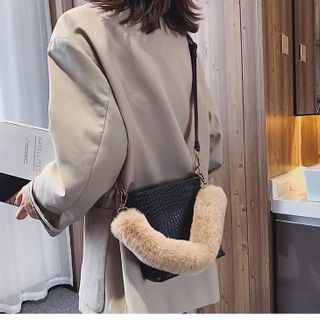 Túi xách quai phối lông