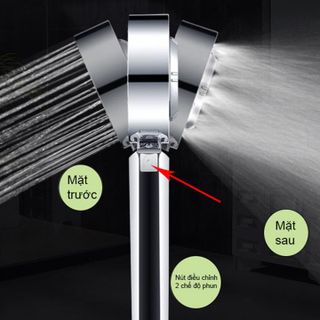 Vòi sen tắm tăng áp lực nước 2 mặt 3 chế độ phun có ngăn chứa dầu gội