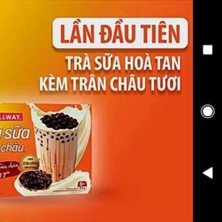 Trà sữa trân châu Hillway (Maccoffee) hộp 8 gói x 22g có kèm trân châu