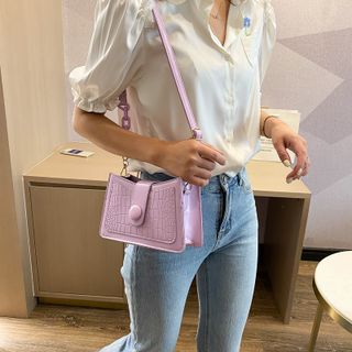 Túi đeo vai dập vân da phong cách Hàn Quốc cực xinh D865
