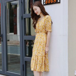 ĐẦM XOÈ HOA VÀNG BÈO TẦNG - DT1340