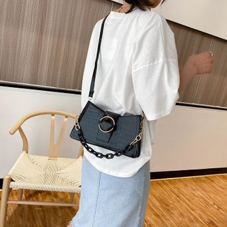 Túi đeo chéo mini khóa ngang xu hướng D863