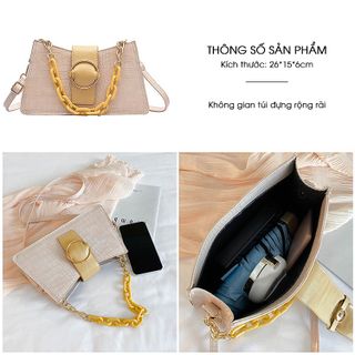 Túi đeo chéo mini khóa ngang xu hướng D863