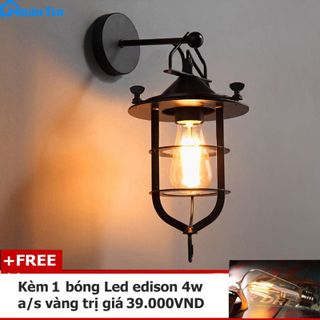 Đèn Led treo tường gắn tường trong nhà cầu thang E27 220V GTCN149 Ngân Tin - Tặng kèm một bóng LED Edison 4W giá sỉ