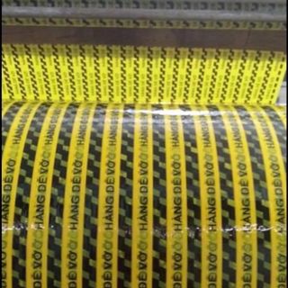 Băng keo chữ vàng đen 5phan