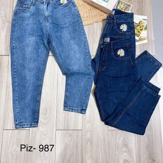 Quàn jeans dáng baggy kiểu hoa cúc size sml giá sỉ