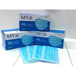 khẩu trang y tế 4 lớp my + hoopk 50 cái
