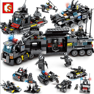 Bộ lắp ráp kiểu lego Swat 27 mô hình Chariot Series lực lượng cảnh sát thành phố
