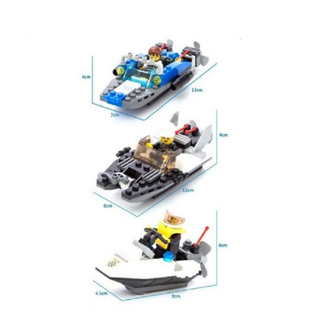 Bộ lắp ráp kiểu lego Kazi mô hình trụ sở cảnh sát biển 6727
