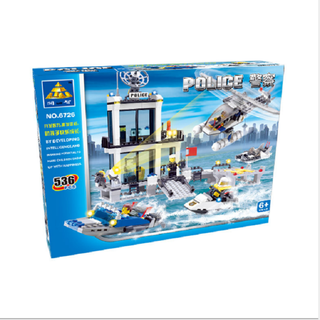 Bộ lắp ráp kiểu lego Kazi mô hình trụ sở cảnh sát biển 6727