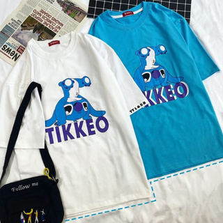 Áo thun Oversize " TIKKEO " - ÁO UNISEX SIZE USA - Chất liệu vải cotton - Thoáng mát - Dễ phối đồ - Áo thun