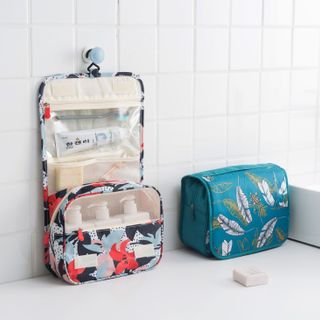 Túi Mỹ Phẩm Có Móc Treo Hoa và Lá