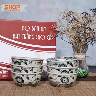 BỘ BÁT CƠM VẼ CÚC ĐEN GIẢ CỔ GIÚP BÀN ĂN NHÀ BẠN THÊM ĐẶC SẮC SANG TRỌNG HƠN - XƯỞNG GỐM VIỆT giá sỉ