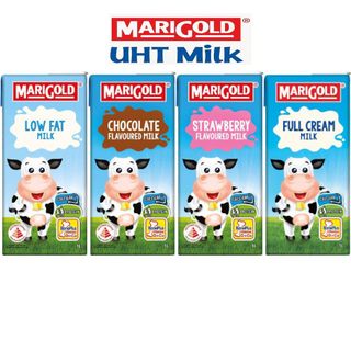 Sữa Tiệt Trùng UHT Marigold Thùng 24 hộp 200ml (có các vị nguyên kem, socola, dâu, ít béo, mix nhiều vị)