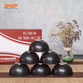 Bộ quà tặng 6 chén cơm sứ cao cấp Bát Tràng - XƯỞNG GỐM VIỆT