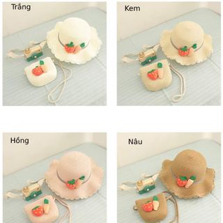 SET MŨ KÈM TÚI CÓI QUẢ DÂU TÂY CHO BÉ - SMCTV076870