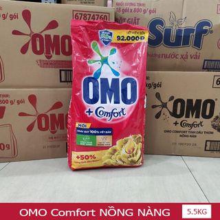 [Mẫu mới] Bột giặt Omo 6kg - Sạch cực nhanh - Comfort 5,5kg