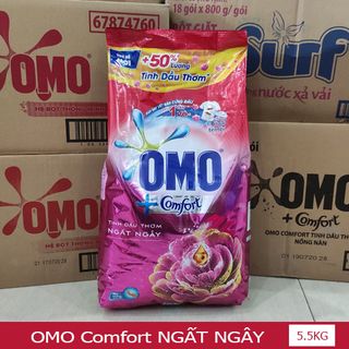 [Mẫu mới] Bột giặt Omo 6kg - Sạch cực nhanh - Comfort 5,5kg