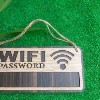 Bảng Gỗ Ghi Mật Khẩu Wifi, 30x10cm