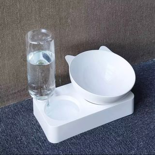 Bát ăn cho mèo [Có Sẵn] và bát uống tự động chó mèo -bát ăn tự động chống gù cho thú cưng