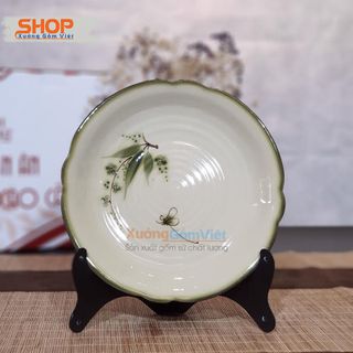 Bộ bát đĩa men sứ xanh vẽ chuồn setup bàn ăn giá rẻ, Bát Tràng vừa vừa an toàn-XƯỞNG GỐM VIỆT