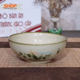 Bộ bát đĩa men sứ xanh vẽ chuồn setup bàn ăn giá rẻ, Bát Tràng vừa vừa an toàn-XƯỞNG GỐM VIỆT