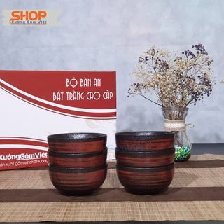 Bộ bát đĩa kiểu nhật 12 vật phẩm setup bàn ăn đẹp, giá rẻ - sang trọng,hàng BÁT TRÀNG - XƯỞNG GỐM VIỆT