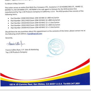 Nhớt xe máy Top 1 Mỹ cao cấp M10 Plus 10W40 MA2 1 lít 19338