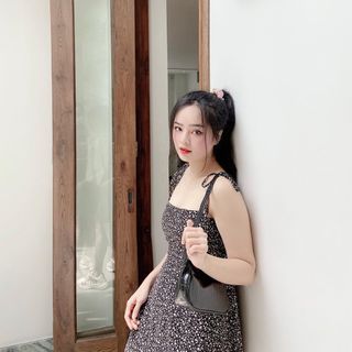 [Hình thật tự chụp] Đầm 2 Dây Tùy Chỉnh - Váy dáng suông 2s hoa nhí vintage mặc mùa hè nữ SIÊU ĐẸP