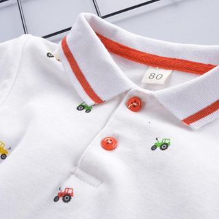 Set bé trai áo thun cổ bẻ + quần short kẻ TE2540