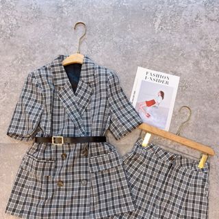 Sét vest kẻ hàng quảng châu cao cấp size S M