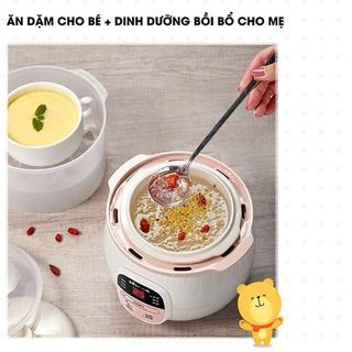 Nồi nấu chậm Bear DDZ - B08C1 có lồng hấp