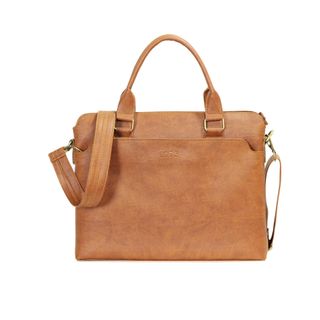 Cặp da công sở Unisex CNT HQ16 thời trang cao cấp BÒ ĐẬM