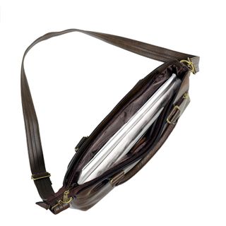 Cặp da công sở Unisex CNT HQ16 thời trang cao cấp BÒ ĐẬM