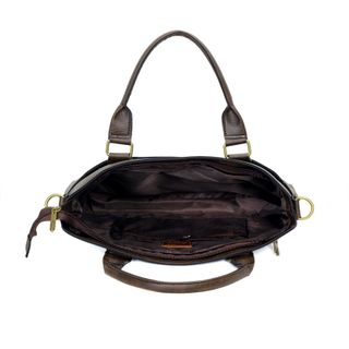 Cặp da công sở Unisex CNT HQ16 thời trang cao cấp BÒ ĐẬM