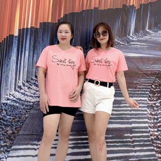 Áo phông cotton hồng