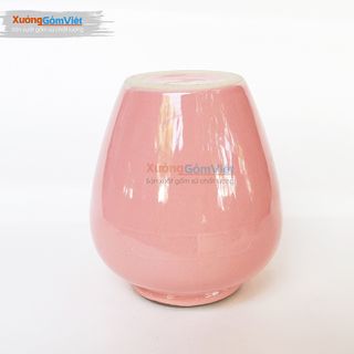 Lu uống bia kiểu mới - sáng tạo mới của gốm Bát Tràng - màu hồng cánh sen - dung tích 400ml - XƯỞNG GỐM VIỆT
