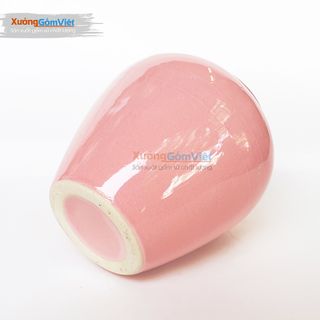 Lu uống bia kiểu mới - sáng tạo mới của gốm Bát Tràng - màu hồng cánh sen - dung tích 400ml - XƯỞNG GỐM VIỆT