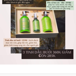 Combo gội, xả, xịt Vijully