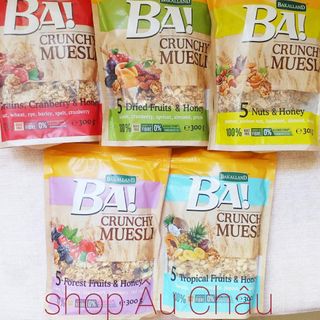 Ngũ cốc Bakalland Muesli Ba Lan 5 loại trái cây sấy đủ 5 loại 300g Date 12/2020